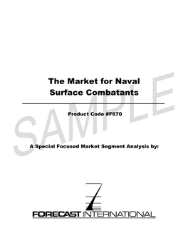 The Market for Naval Surface Combatants