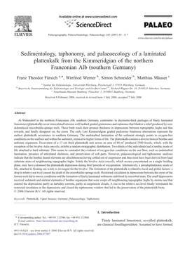 Sedimentology, Taphonomy, and Palaeoecology of a Laminated