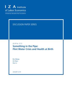 Something in the Pipe: Flint Water Crisis and Health at Birth