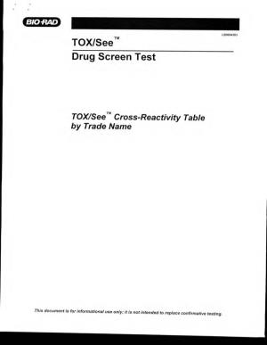 TOX/See Drug Screen Test