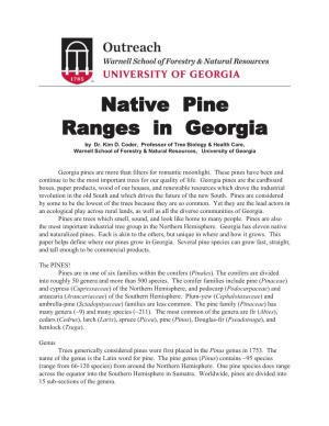 Native Pine Ranges in Georgia