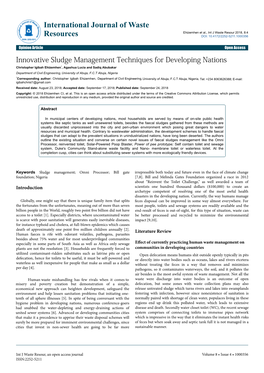Innovative Sludge Management Techniques for Developing Nations