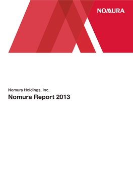 Nomura Report 2013 (PDF 4514KB)