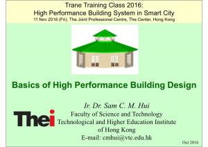 Basics of High Performance Building Design
