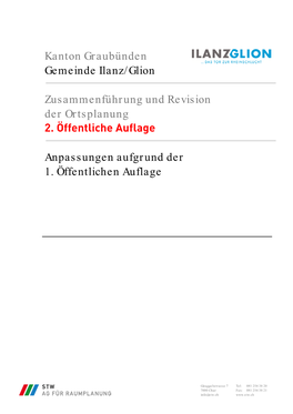 Kanton Graubünden Gemeinde Ilanz/Glion Zusammenführung Und