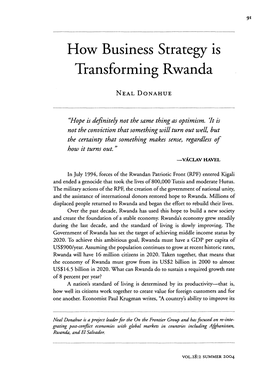 How Business Strategy Is Transforming Rwanda