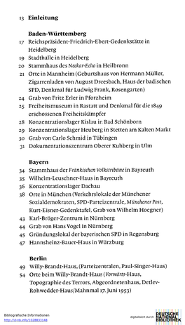 13 Einleitung Baden-Württemberg 17 Reichspräsident-Friedrich-Ebert