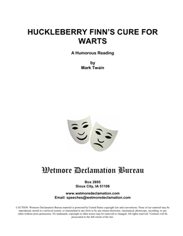 Huckleberry Finn's Cure for Warts