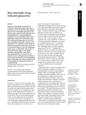 Non-Steroidal Drug-Induced Glaucoma MR Razeghinejad Et Al 972