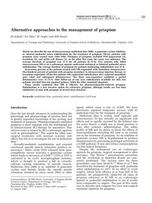Alternative Approaches to the Management of Priapism