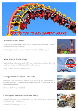 Focus Top 10 Amusement Parks