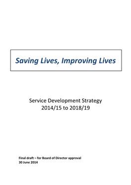 SALFORD Service Development Strategy to 2018/19