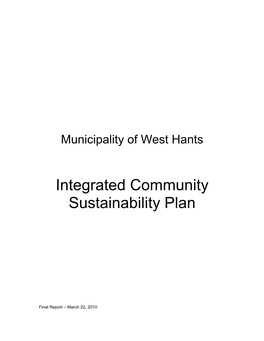 Draft ICSP for the Town of Windsor