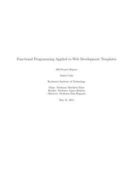 Functional Programming Applied to Web Development Templates