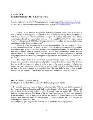 CHAPTER 1 Extraterritoriality: the U.S. Perspective