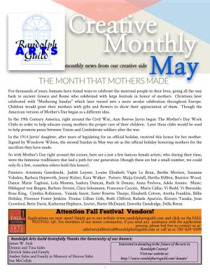 The Month That Mothers Made