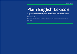 Plain English Lexicon