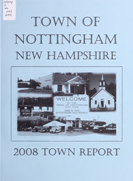 Annual Report of the Town of Nottingham, New Hampshire