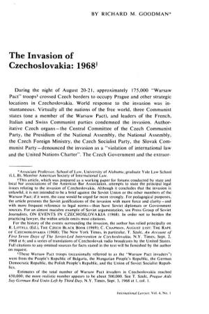 The Invasion of Czechoslovakia: 1968F