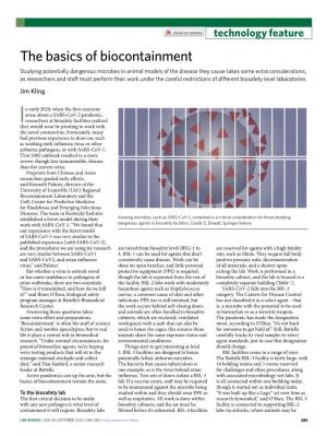 The Basics of Biocontainment