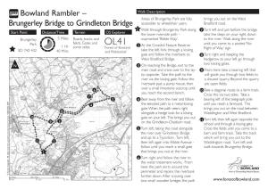 Bowland Rambler – Brungerley Bridge to Grindleton Bridge About This Walk Sustainable Tourism Countryside / Moorland Code Safety