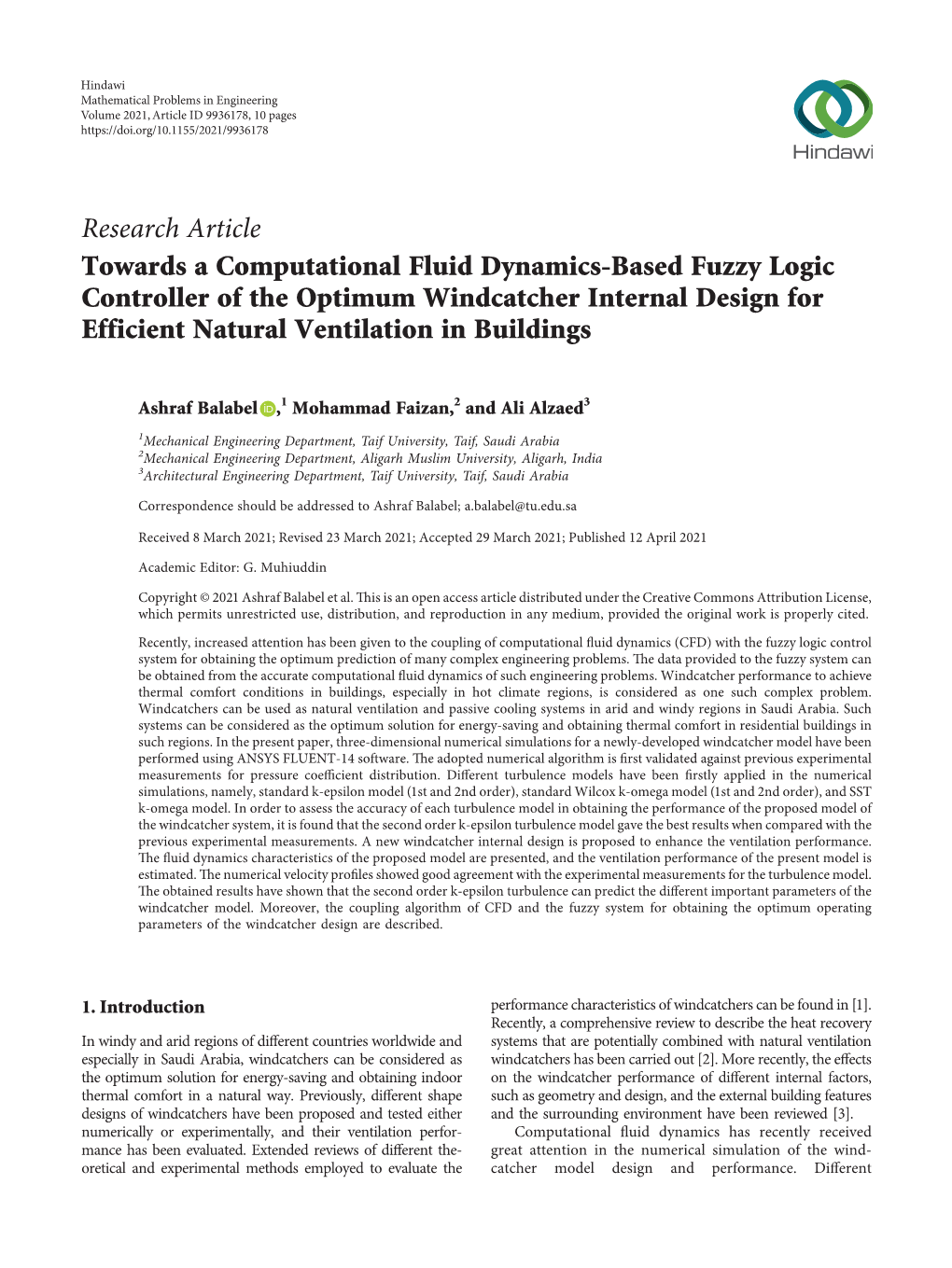 Towards a Computational Fluid Dynamics-Based Fuzzy Logic Controller of the Optimum Windcatcher Internal Design for Efficient Natural Ventilation in Buildings