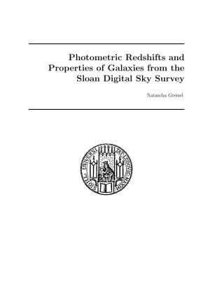 Photometric Redshifts and Properties of Galaxies from the Sloan Digital Sky Survey