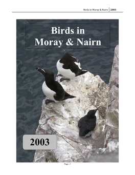 Birds in Moray & Nairn 2003