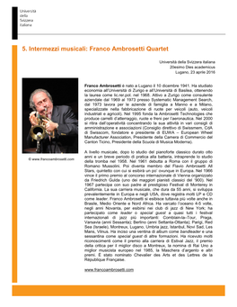 Franco Ambrosetti Quartet