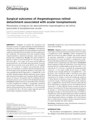 Surgical Outcomes of Rhegmatogenous Retinal