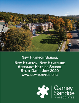 New Hampton School New Hampton, New Hampshire