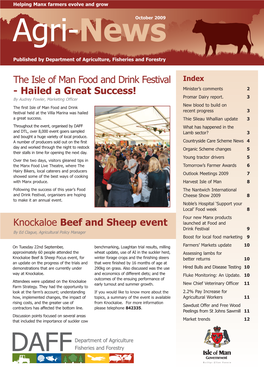 The Isle of Man Food and Drink Festival Index Minister’S Comments 2 - Hailed a Great Success! Promar Dairy Report