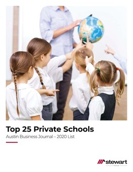 Top 25 Private Schools Austin Business Journal – 2020 List 23