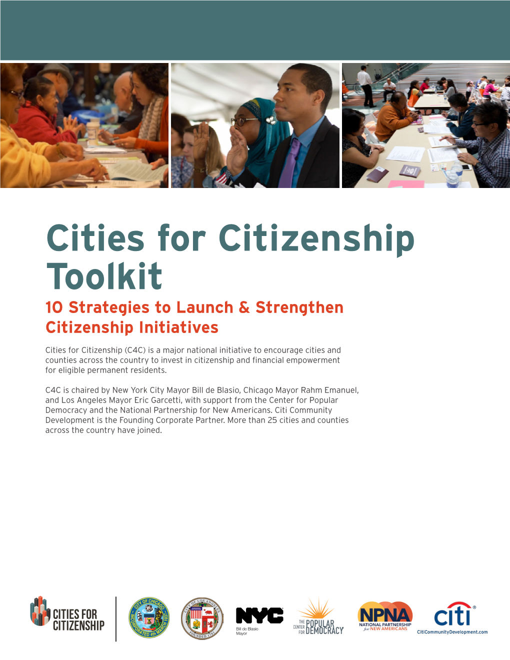 Cities for Citizenship Toolkit 10 Strategies to Launch & Strengthen Citizenship Initiatives