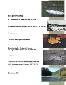 The Cowichan: a Canadian Heritage River