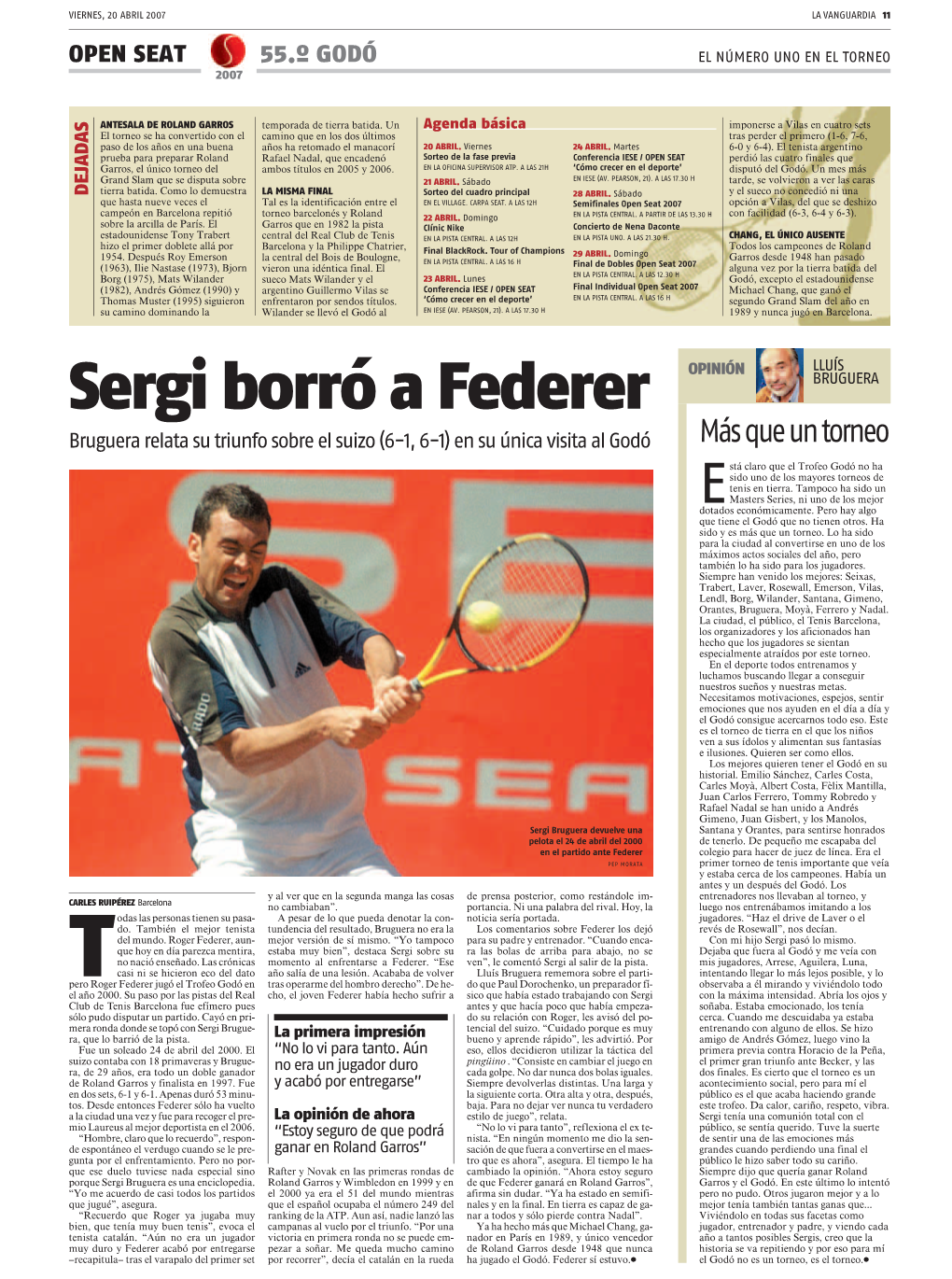 Sergi Borró a Federer