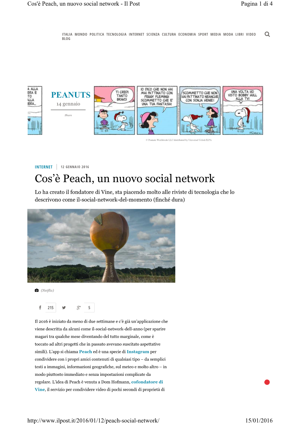 Cos'è Peach, Un Nuovo Social Network - Il Post Pagina 1 Di 4