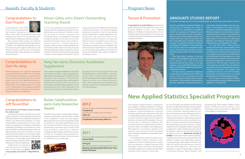 New Applied Statistics Specialist Program