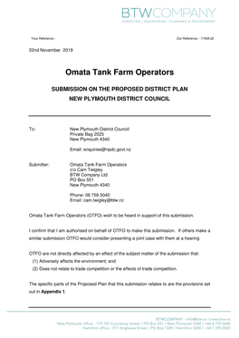 Omata Tank Farm Operators
