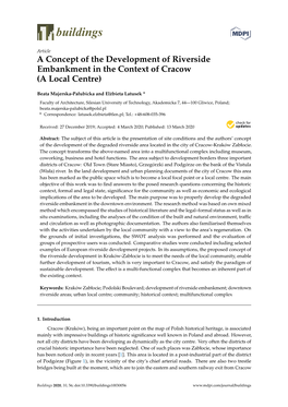 A Concept of the Development of Riverside Embankment in the Context of Cracow (A Local Centre)