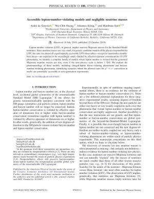 Accessible Lepton-Number-Violating Models and Negligible Neutrino Masses