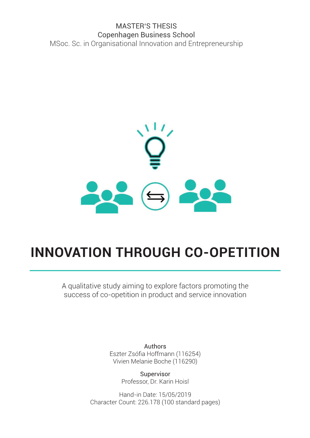 Innovation Through Co-Opetition