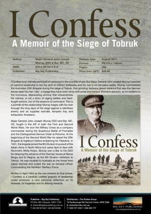 A Memoir of the Siege of Tobruk