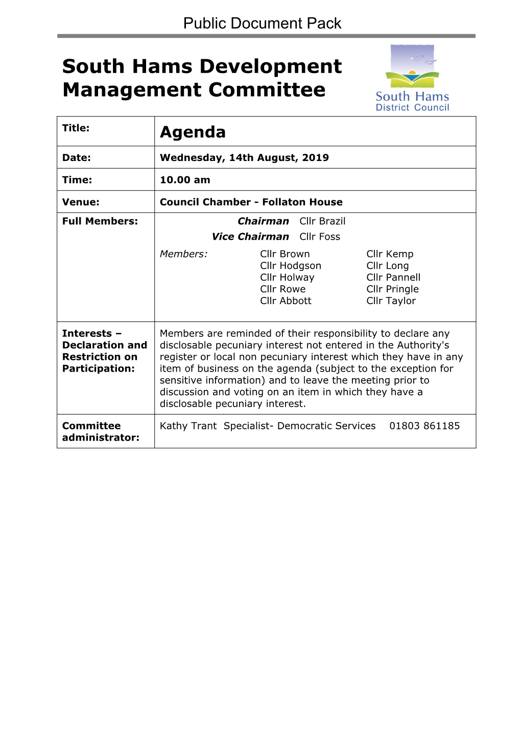 (Public Pack)Agenda Document for South Hams Development