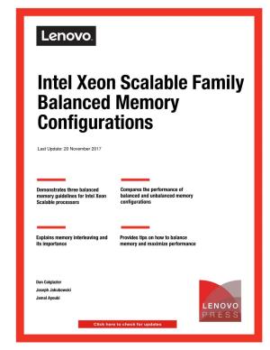 Intel Xeon Scalable Family Balanced Memory Configurations