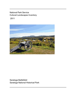 National Park Service Cultural Landscapes Inventory Saratoga
