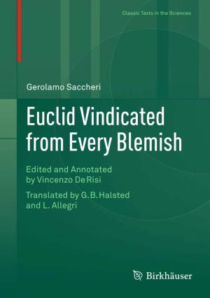 Gerolamo Saccheri Euclid Vindicated from Every Blemish