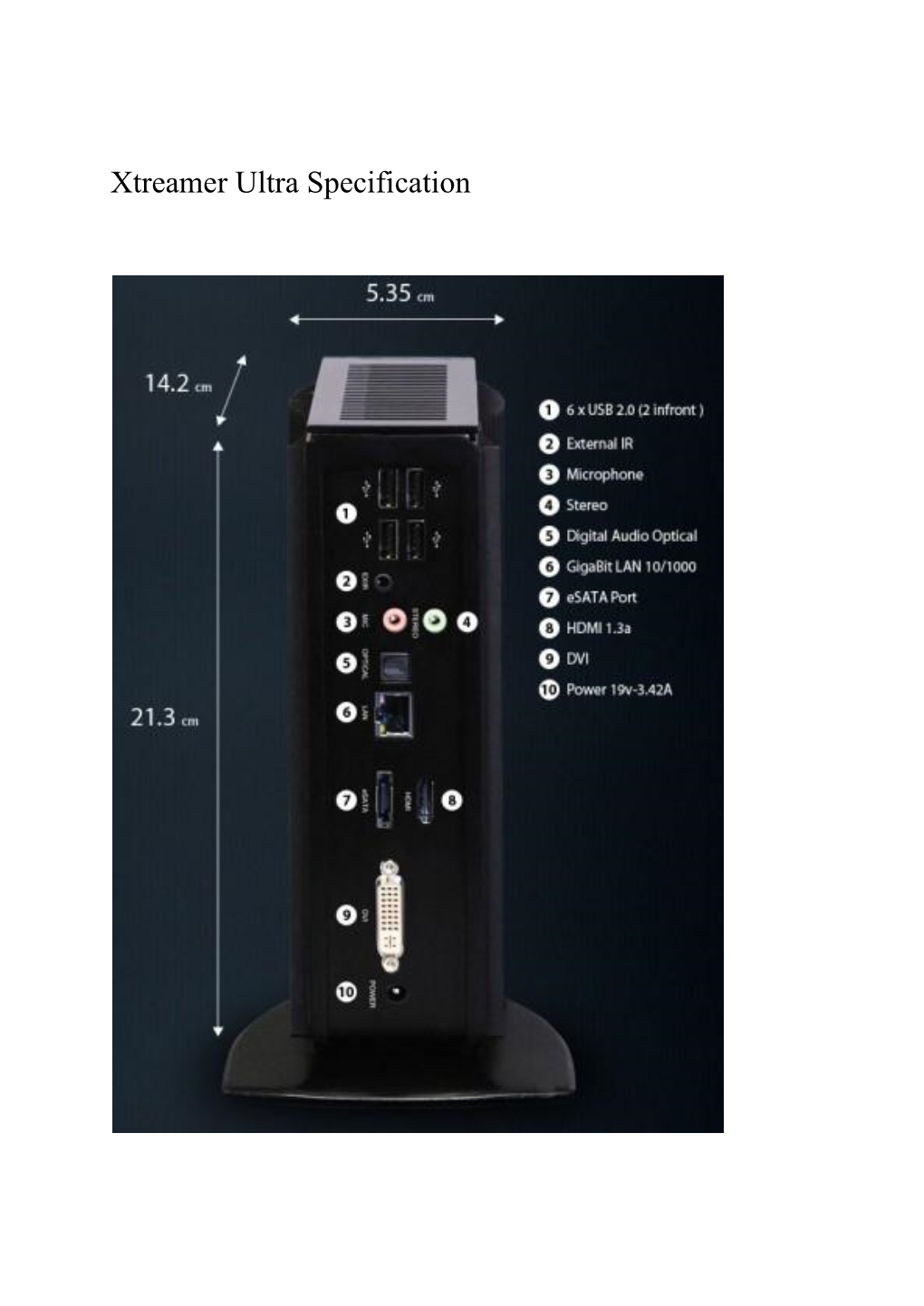 Xtreamer Ultra Specification