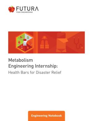 Metabolism Engineering Internship: Health Bars for Disaster Relief