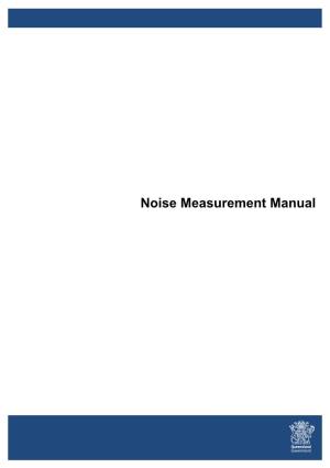 Noise Measurement Manual—ESR/2016/2195